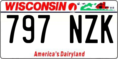 WI license plate 797NZK
