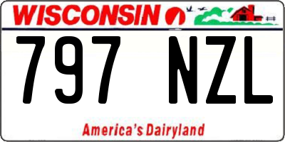 WI license plate 797NZL