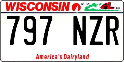 WI license plate 797NZR