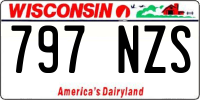 WI license plate 797NZS