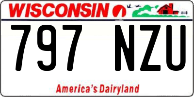 WI license plate 797NZU