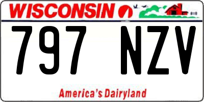 WI license plate 797NZV