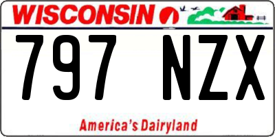 WI license plate 797NZX