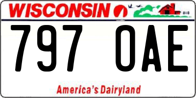 WI license plate 797OAE