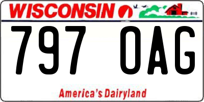 WI license plate 797OAG