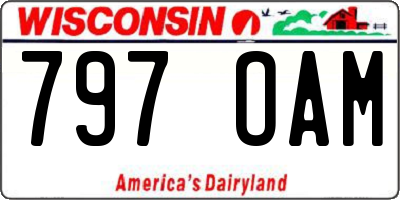 WI license plate 797OAM