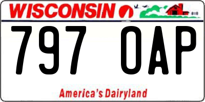 WI license plate 797OAP