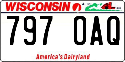 WI license plate 797OAQ
