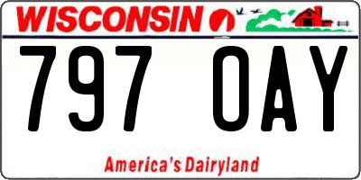 WI license plate 797OAY