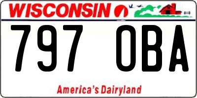 WI license plate 797OBA