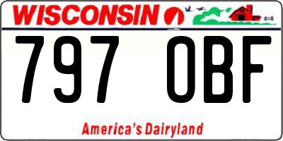 WI license plate 797OBF