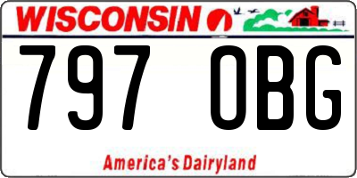 WI license plate 797OBG