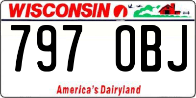 WI license plate 797OBJ