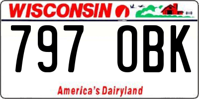 WI license plate 797OBK