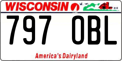 WI license plate 797OBL