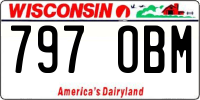 WI license plate 797OBM