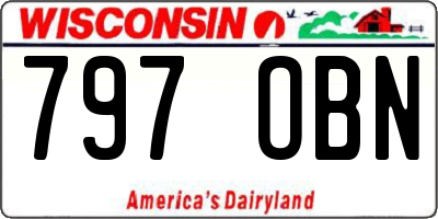 WI license plate 797OBN