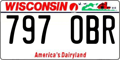 WI license plate 797OBR