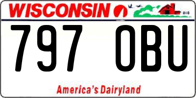 WI license plate 797OBU