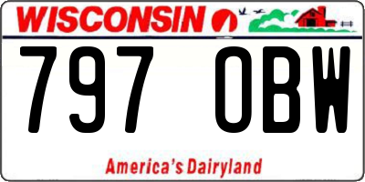 WI license plate 797OBW