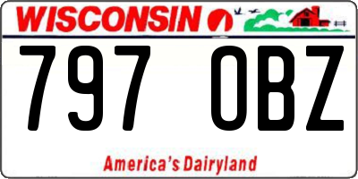 WI license plate 797OBZ