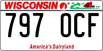 WI license plate 797OCF