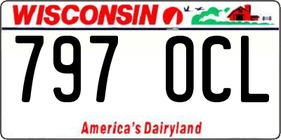 WI license plate 797OCL