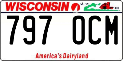 WI license plate 797OCM