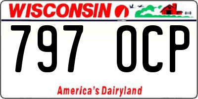 WI license plate 797OCP