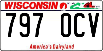 WI license plate 797OCV