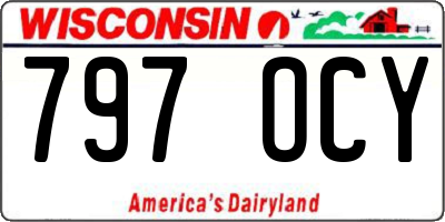 WI license plate 797OCY