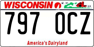 WI license plate 797OCZ