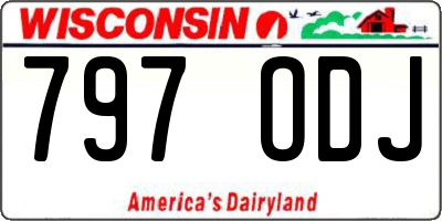 WI license plate 797ODJ