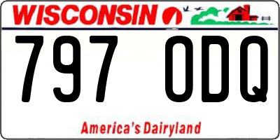 WI license plate 797ODQ