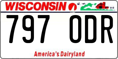 WI license plate 797ODR