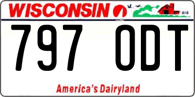 WI license plate 797ODT