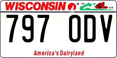WI license plate 797ODV