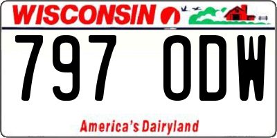 WI license plate 797ODW