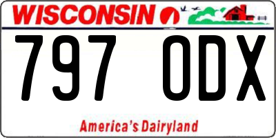 WI license plate 797ODX