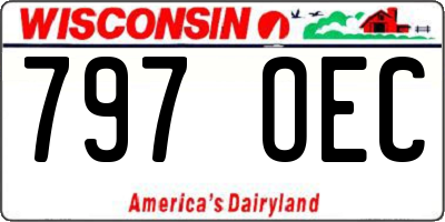 WI license plate 797OEC