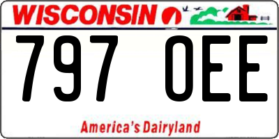 WI license plate 797OEE