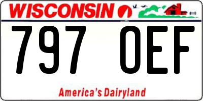 WI license plate 797OEF