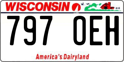 WI license plate 797OEH