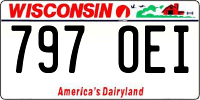 WI license plate 797OEI