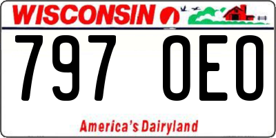 WI license plate 797OEO