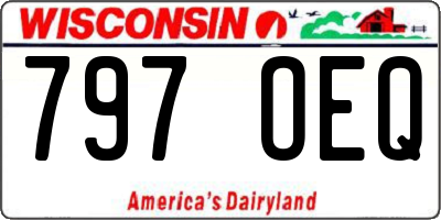 WI license plate 797OEQ