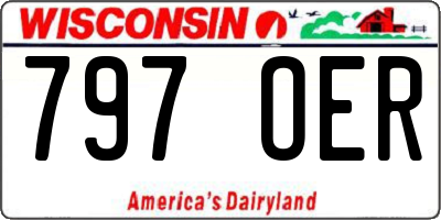 WI license plate 797OER