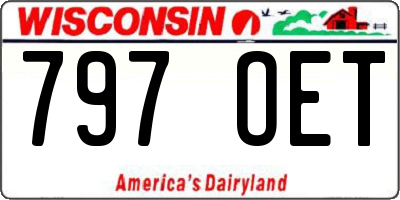 WI license plate 797OET
