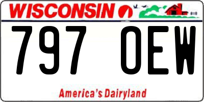 WI license plate 797OEW