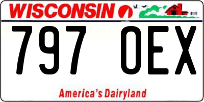 WI license plate 797OEX